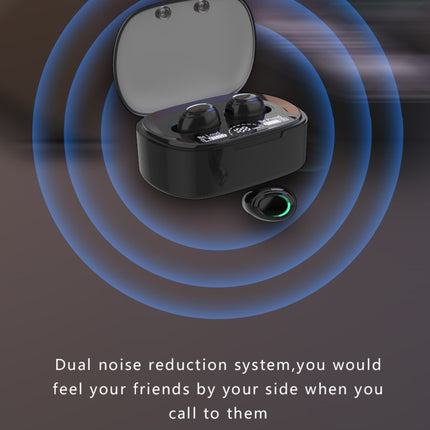 MD06 Mini In-ear TWS Wireless Touch Digital Display Bluetooth Earphone (White)-garmade.com