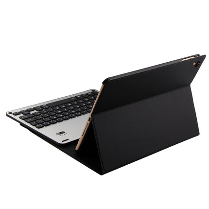 FT-1038B Detachable Bluetooth 3.0 Aluminum Alloy Keyboard + Lambskin Texture Leather Tablet Case for iPad Air / Air 2 / iPad Pro 9.7 inch, with Water Repellent / Three-gear Angle Adjustment / Magnetic / Sleep Function (Black)-garmade.com