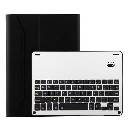 FT-1038B Detachable Bluetooth 3.0 Aluminum Alloy Keyboard + Lambskin Texture Leather Tablet Case for iPad Air / Air 2 / iPad Pro 9.7 inch, with Water Repellent / Three-gear Angle Adjustment / Magnetic / Sleep Function (Black)-garmade.com