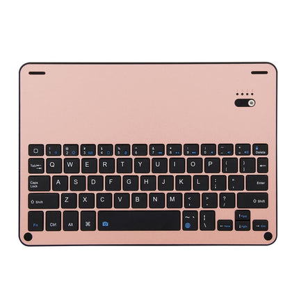 FT-1038B Detachable Bluetooth 3.0 Aluminum Alloy Keyboard + Lambskin Texture Leather Tablet Case for iPad Air / Air 2 / iPad Pro 9.7 inch, with Water Repellent / Three-gear Angle Adjustment / Magnetic / Sleep Function (Pink)-garmade.com