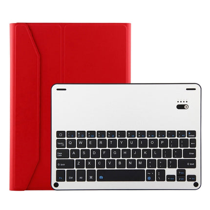FT-1038B Detachable Bluetooth 3.0 Aluminum Alloy Keyboard + Lambskin Texture Leather Tablet Case for iPad Air / Air 2 / iPad Pro 9.7 inch, with Water Repellent / Three-gear Angle Adjustment / Magnetic / Sleep Function (Red)-garmade.com