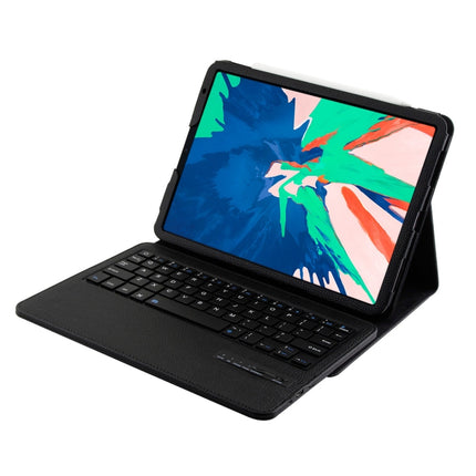 IP011 Detachable Bluetooth 3.0 ABS Keyboard + Litchi Texture Leather Tablet Case for iPad Pro 11 inch (2018), with Sleep Function (Black)-garmade.com
