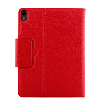 IP011 Detachable Bluetooth 3.0 ABS Keyboard + Litchi Texture Leather Tablet Case for iPad Pro 11 inch (2018), with Sleep Function (Red)-garmade.com