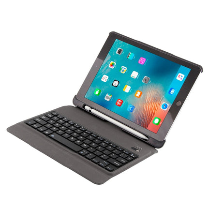 T-201 Detachable Bluetooth 3.0 Ultra-thin Keyboard + Lambskin Texture Leather Tablet Case for iPad Air / Air 2 / iPad Pro 9.7 inch, Support Multi-angle Adjustment (Blue)-garmade.com