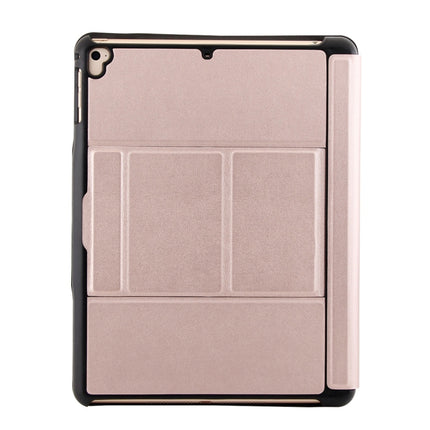 T-201D Detachable Bluetooth 3.0 Ultra-thin Keyboard + Lambskin Texture Leather Tablet Case for iPad Air / Air 2 / iPad Pro 9.7 inch, Support Multi-angle Adjustment / Backlight (Pink)-garmade.com