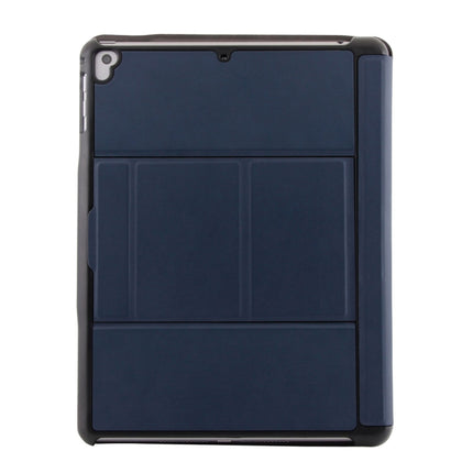 T-201D Detachable Bluetooth 3.0 Ultra-thin Keyboard + Lambskin Texture Leather Tablet Case for iPad Air / Air 2 / iPad Pro 9.7 inch, Support Multi-angle Adjustment / Backlight (Blue)-garmade.com