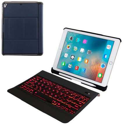 T-201D Detachable Bluetooth 3.0 Ultra-thin Keyboard + Lambskin Texture Leather Tablet Case for iPad Air / Air 2 / iPad Pro 9.7 inch, Support Multi-angle Adjustment / Backlight (Blue)-garmade.com