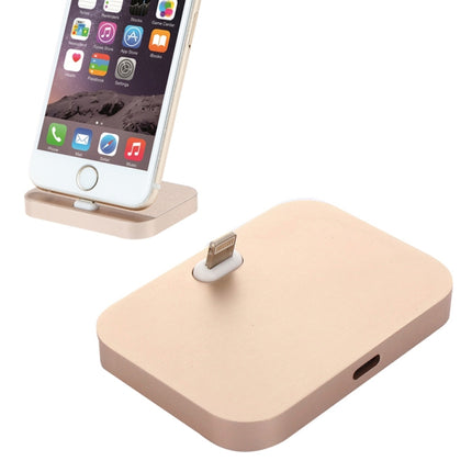 8 Pin Stouch Aluminum Desktop Station Dock Charger for iPhone(Gold)-garmade.com