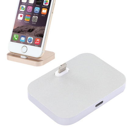 8 Pin Stouch Aluminum Desktop Station Dock Charger for iPhone(Silver)-garmade.com