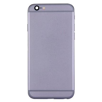 Full Housing Back Cover with Power Button & Volume Button Flex Cable for iPhone 6(Grey)-garmade.com