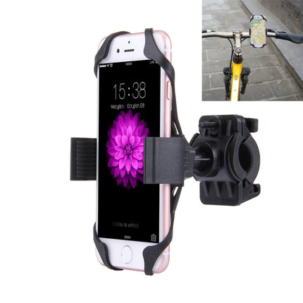 360 Degree Rotation Bicycle Phone Holder with Flexible Stretching Clip for iPhone 7 & 7 Plus / iPhone 6 & 6 Plus / iPhone 5 & 5C & 5s(Black)-garmade.com