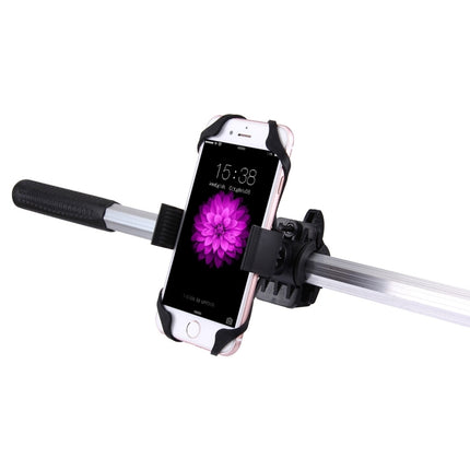 360 Degree Rotation Bicycle Phone Holder with Flexible Stretching Clip for iPhone 7 & 7 Plus / iPhone 6 & 6 Plus / iPhone 5 & 5C & 5s(Black)-garmade.com