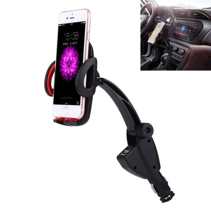 HC006 2 in 1 Car Charger & 360 Rotation Holder, For iPhone, Galaxy, Huawei, Xiaomi, LG, HTC and other Smartphones of width 47-92mm Smartphone(Red)-garmade.com