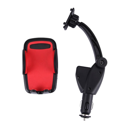 HC006 2 in 1 Car Charger & 360 Rotation Holder, For iPhone, Galaxy, Huawei, Xiaomi, LG, HTC and other Smartphones of width 47-92mm Smartphone(Red)-garmade.com