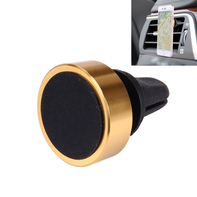 Car Magnetic Air Vent Mount Dock Holder with Quick-snap, For iPhone, Galaxy, Huawei, Xiaomi, LG, HTC and other Smartphones(Gold)-garmade.com