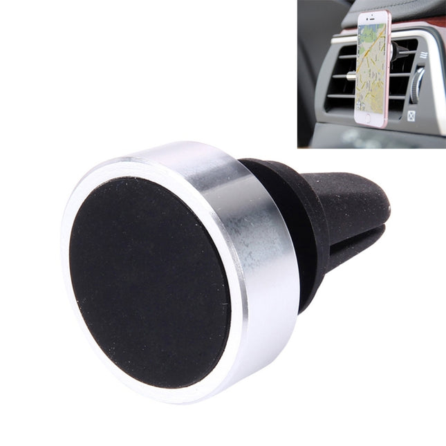 Car Magnetic Air Vent Mount Dock Holder with Quick-snap, For iPhone, Galaxy, Huawei, Xiaomi, LG, HTC and other Smartphones(Silver)-garmade.com