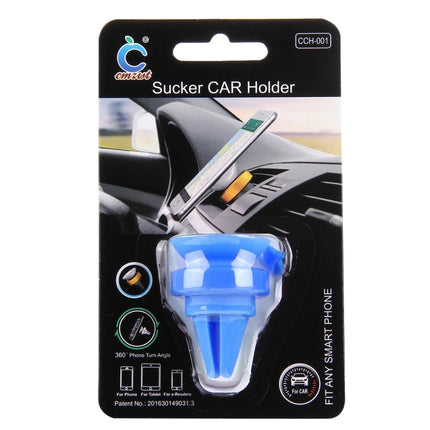 Universal 360 Degrees Rotation Car Air Vent Mount Sucker Holder Stand, Sucker Diameter: 3.5 cm, Holder Height: 4.5cm, For Tablets, iPhone, Samsung, Huawei, Xiaomi, HTC and Other Smart Phones(Blue)-garmade.com