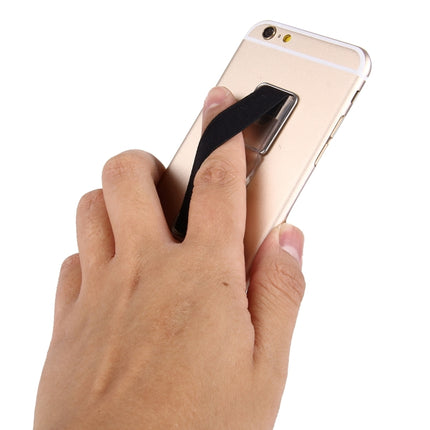 2 in 1 Adjustable Universal Mini Adhesive Holder Stand + Slim Finger Grip, Size: 7.3 x 2.2 x 0.3 cm(Black)-garmade.com