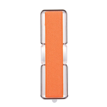 2 in 1 Adjustable Universal Mini Adhesive Holder Stand + Slim Finger Grip, Size: 7.3 x 2.2 x 0.3 cm(Orange)-garmade.com