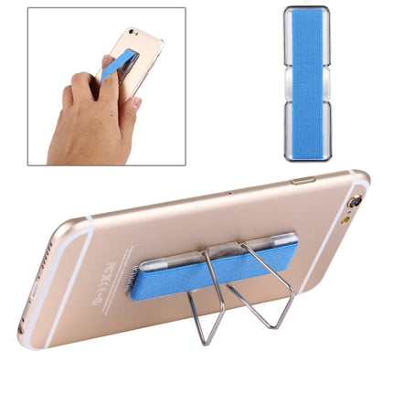 2 in 1 Adjustable Universal Mini Adhesive Holder Stand + Slim Finger Grip, Size: 7.3 x 2.2 x 0.3 cm(Blue)-garmade.com