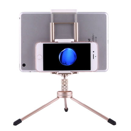 Multi-function Aluminum Alloy Tripod Mount Holder Stand , for iPad, iPhone, Samsung, Lenovo, Sony and other Smartphones & Tablets & Digital Cameras(Gold)-garmade.com