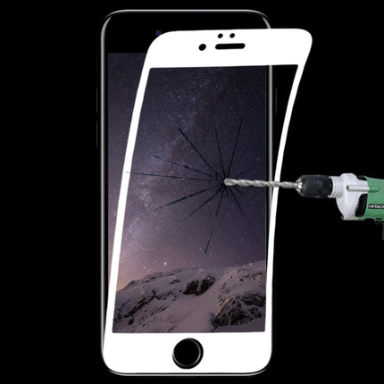 0.1mm 9H Full Screen Flexible Fiber Tempered Glass Film for iPhone 6 & 6s(White)-garmade.com
