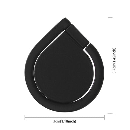 Universal 360 Degree Rotation Drops of water Style Ring Phone Holder Stand(Black)-garmade.com