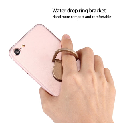 Universal 360 Degree Rotation Drops of water Style Ring Phone Holder Stand(Gold)-garmade.com