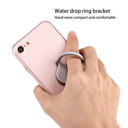 Universal 360 Degree Rotation Drops of water Style Ring Phone Holder Stand(Silver)-garmade.com