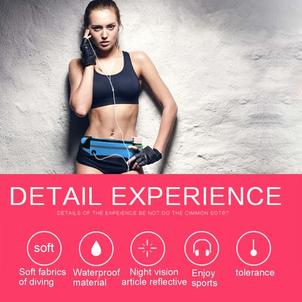 Minimalist Stylish Style Multifunctional Outdoor Sports Running Hiking Riding Travelling Belt Sweatproof Waterproof Diving Material Waist Bag Protective Case for 6 inch Phone with Card Pocket & Earphone Hole & Elastic Bandage & Sturdy Buckle & Night Visib-garmade.com