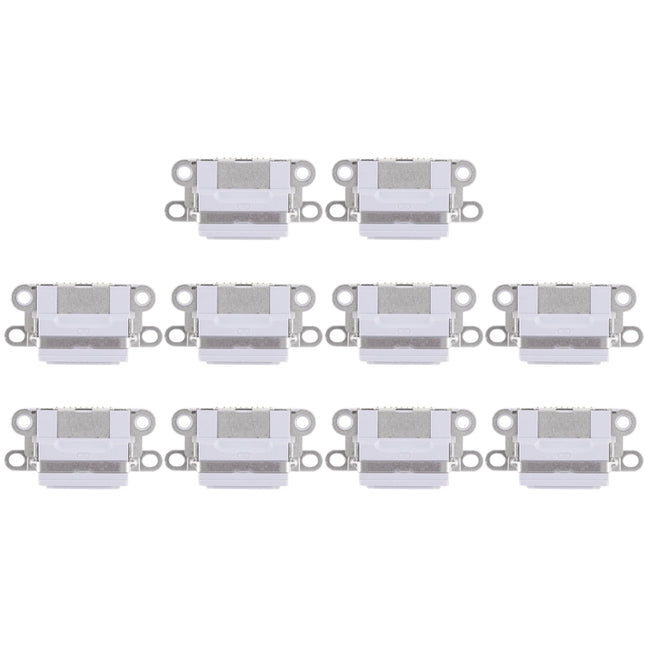 10 PCS Charging Port Connector for iPhone 6 / 6S(Light Grey)-garmade.com