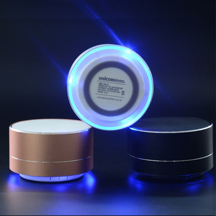 A10 Mini Portable Bluetooth Speaker Built-in MIC & LED, Support Hands-free Calls & TF Card(Gold)-garmade.com