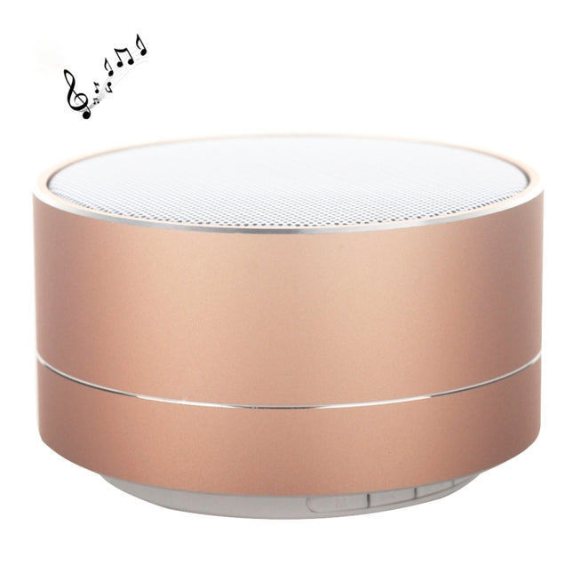 A10 Mini Portable Bluetooth Speaker Built-in MIC & LED, Support Hands-free Calls & TF Card(Gold)-garmade.com