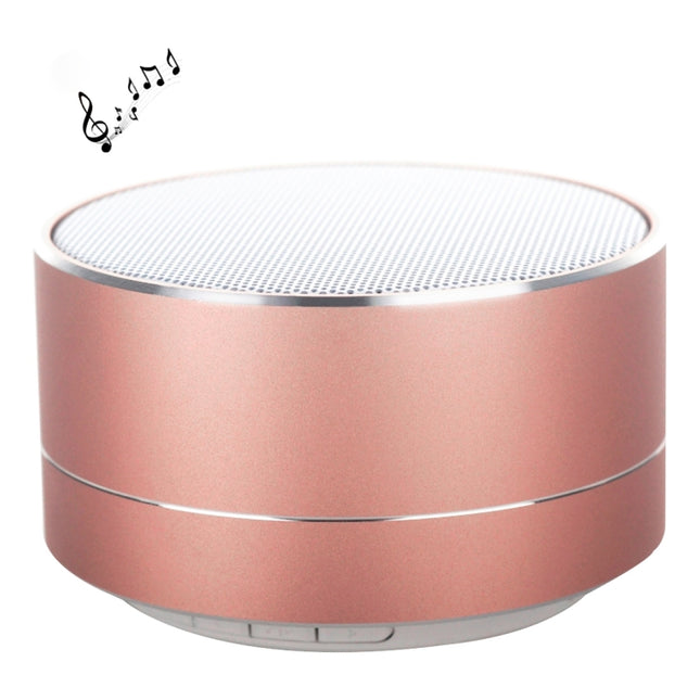A10 Mini Portable Bluetooth Speaker Built-in MIC & LED, Support Hands-free Calls & TF Card(Rose Gold)-garmade.com