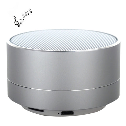 A10 Mini Portable Bluetooth Speaker Built-in MIC & LED, Support Hands-free Calls & TF Card(Silver)-garmade.com