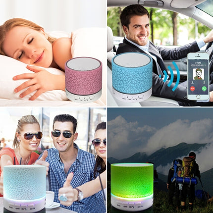 A9 Mini Portable Glare Crack Bluetooth Stereo Speaker with LED Light, Built-in MIC, Support Hands-free Calls & TF Card(Pink)-garmade.com