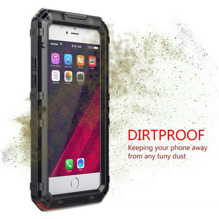 Waterproof Dustproof Shockproof Zinc Alloy + Silicone Case for iPhone 6 & 6s (Black)-garmade.com