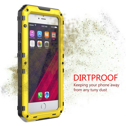 Waterproof Dustproof Shockproof Zinc Alloy + Silicone Case for iPhone 6 & 6s (Yellow)-garmade.com