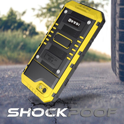 Waterproof Dustproof Shockproof Zinc Alloy + Silicone Case for iPhone 6 & 6s (Yellow)-garmade.com