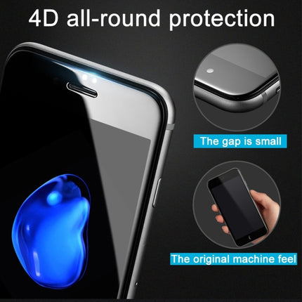 For iPhone 6 & 6s 0.26mm 9H Surface Hardness 4D Curverd Arc Explosion-proof HD Silk-screen Tempered Glass Full Screen Film (Black)-garmade.com