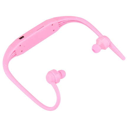 506 Life Waterproof Sweatproof Stereo Wireless Sports Earbud Earphone In-ear Headphone Headset with Micro SD Card Slot, For Smart Phones & iPad & Laptop & Notebook & MP3 or Other Audio Devices, Maximum SD Card Storage: 8GB(Pink)-garmade.com