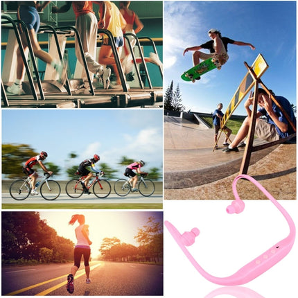 506 Life Waterproof Sweatproof Stereo Wireless Sports Earbud Earphone In-ear Headphone Headset with Micro SD Card Slot, For Smart Phones & iPad & Laptop & Notebook & MP3 or Other Audio Devices, Maximum SD Card Storage: 8GB(Pink)-garmade.com