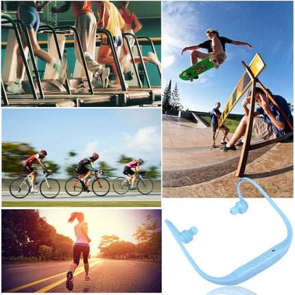 506 Life Waterproof Sweatproof Stereo Wireless Sports Earbud Earphone In-ear Headphone Headset with Micro SD Card Slot, For Smart Phones & iPad & Laptop & Notebook & MP3 or Other Audio Devices, Maximum SD Card Storage: 8GB(Blue)-garmade.com
