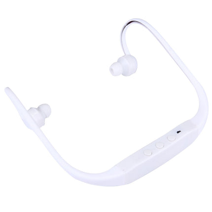 506 Life Waterproof Sweatproof Stereo Wireless Sports Earbud Earphone In-ear Headphone Headset with Micro SD Card Slot, For Smart Phones & iPad & Laptop & Notebook & MP3 or Other Audio Devices, Maximum SD Card Storage: 8GB(White)-garmade.com