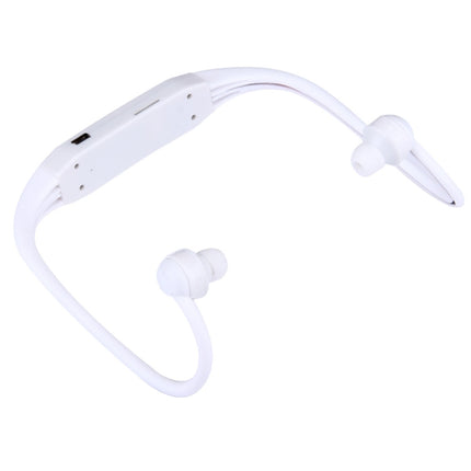506 Life Waterproof Sweatproof Stereo Wireless Sports Earbud Earphone In-ear Headphone Headset with Micro SD Card Slot, For Smart Phones & iPad & Laptop & Notebook & MP3 or Other Audio Devices, Maximum SD Card Storage: 8GB(White)-garmade.com