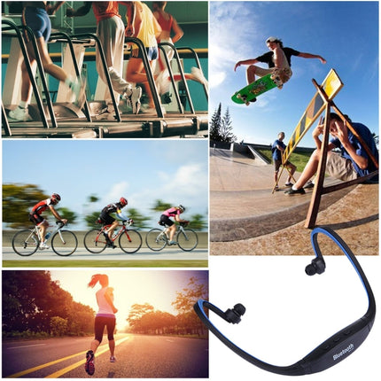 BS19C Life Waterproof Stereo Wireless Sports Bluetooth In-ear Headphone Headset with Micro SD Card Slot & Hands Free, For Smart Phones & iPad or Other Bluetooth Audio Devices(Dark Blue)-garmade.com