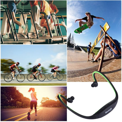 BS19C Life Waterproof Stereo Wireless Sports Bluetooth In-ear Headphone Headset with Micro SD Card Slot & Hands Free, For Smart Phones & iPad or Other Bluetooth Audio Devices(Green)-garmade.com