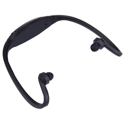 SH-W1FM Life Waterproof Sweatproof Stereo Wireless Sports Earbud Earphone In-ear Headphone Headset with Micro SD Card, For Smart Phones & iPad & Laptop & Notebook & MP3 or Other Audio Devices, Maximum SD Card Storage: 8GB(Black)-garmade.com