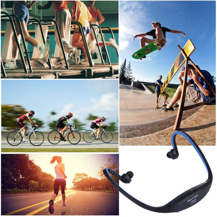 SH-W1FM Life Waterproof Sweatproof Stereo Wireless Sports Earbud Earphone In-ear Headphone Headset with Micro SD Card, For Smart Phones & iPad & Laptop & Notebook & MP3 or Other Audio Devices, Maximum SD Card Storage: 8GB(Dark Blue)-garmade.com