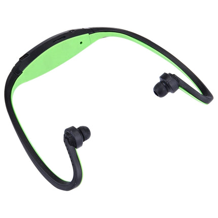 SH-W1FM Life Waterproof Sweatproof Stereo Wireless Sports Earbud Earphone In-ear Headphone Headset with Micro SD Card, For Smart Phones & iPad & Laptop & Notebook & MP3 or Other Audio Devices, Maximum SD Card Storage: 8GB(Green)-garmade.com